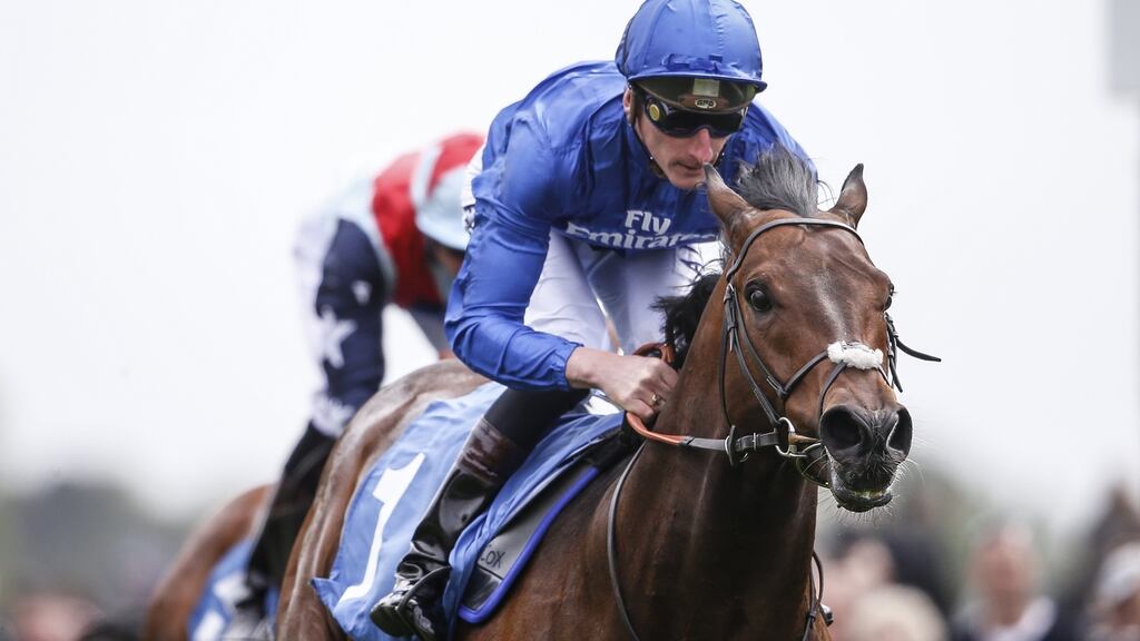 Adam Kirby riding Harry Angel win The Duke of York Clipper Logistics Stakes at York in May. Photograph: Alan Crowhurst/Getty Images