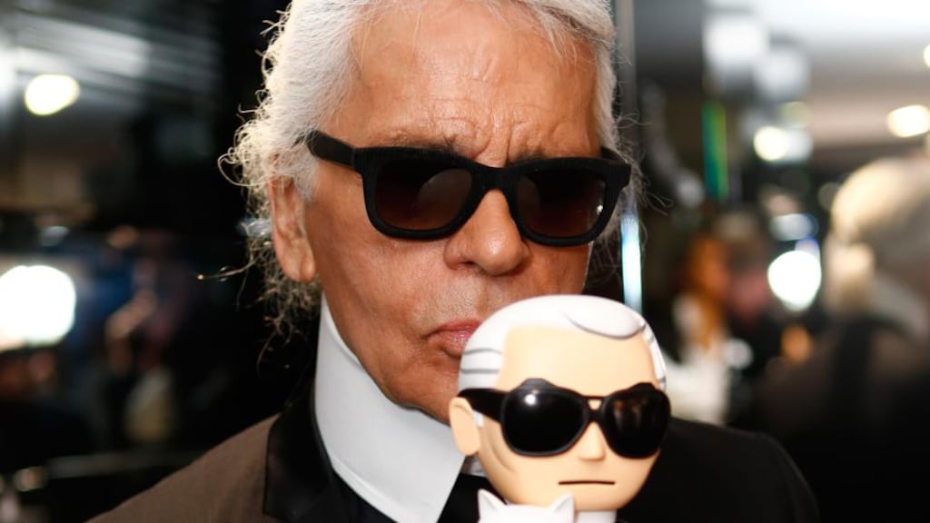 Karl Lagerfeld attending the Lagerfeld store opening on September 4th in Munich. Photograph: Nadine Rupp/Getty Images Karl Lagerfeld attends the opening of the Karl Lagerfeld store in Munich. Photograph: Nadine Rupp/Getty Images for Schoeller & von Rehlingen