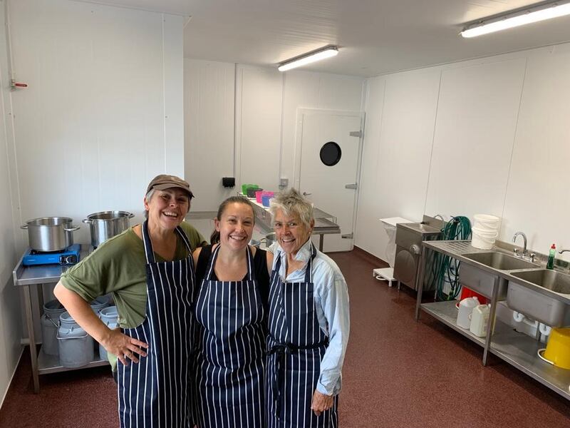 Gypsy Gifford, Richelle South and Lisa Gifford at Leitrim Hill Creamery