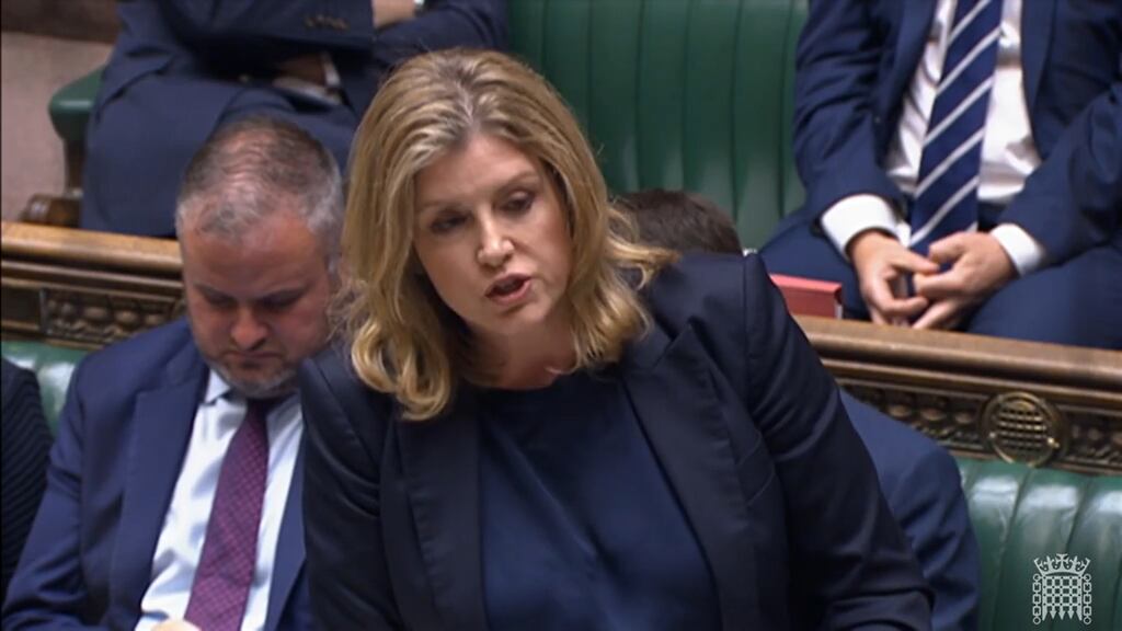 Penny Mordaunt, the Leader of the House of Commons, faced an urgent question from Labour in the Prime Minister's place. Photograph: House of Commons/Press Association