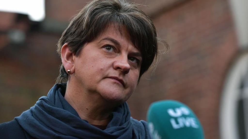 DUP leader Arlene Foster. “The DUP overplayed its hand. The extra £1.5 billion exchequer funding that they extracted from Theresa May . . . is a classic example of eaten bread instantly forgotten.” Photograph: Charles McQuillan/Getty Images