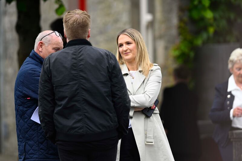 Helen McEntee, Minister for Education and Youth at the funeral. Photograph: Mark Marlow/PA Wire