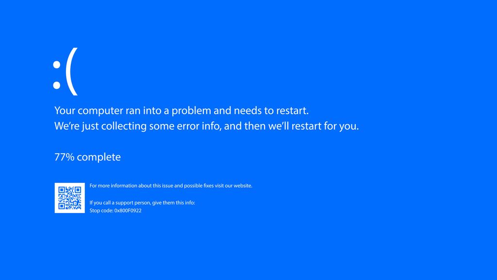 The 'blue screen of death' was introduced to Windows in the early 1990s