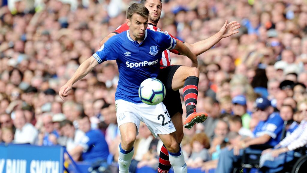 Séamus Coleman captained Everton to victory against Southampton on Saturday. Photograph: Peter Powell/Reuters