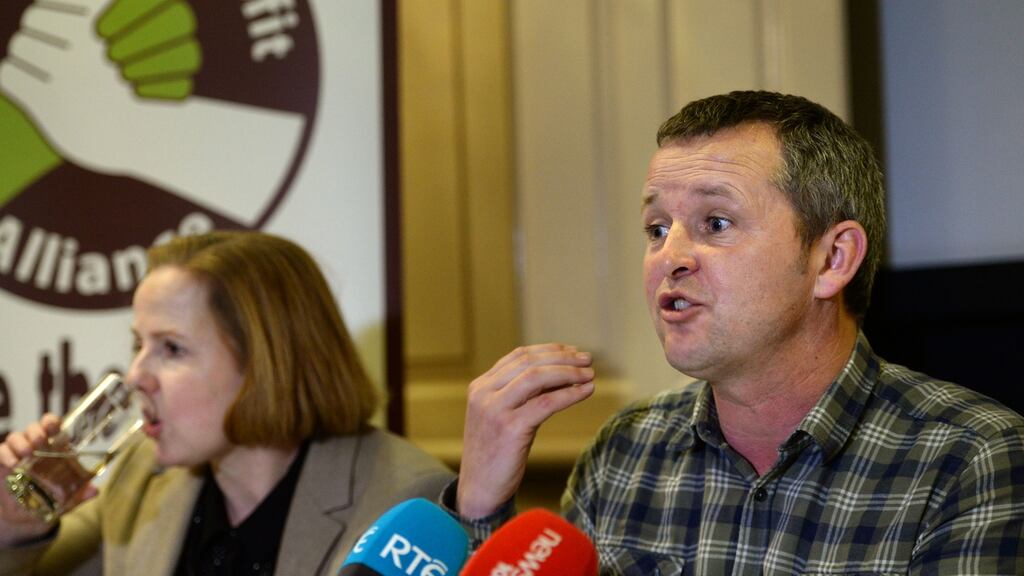 Solidarity TD Ruth Coppinger and People Before Profit TD Richard Boyd Barrett. File photograph: Dara Mac Donaill/The Irish Times.