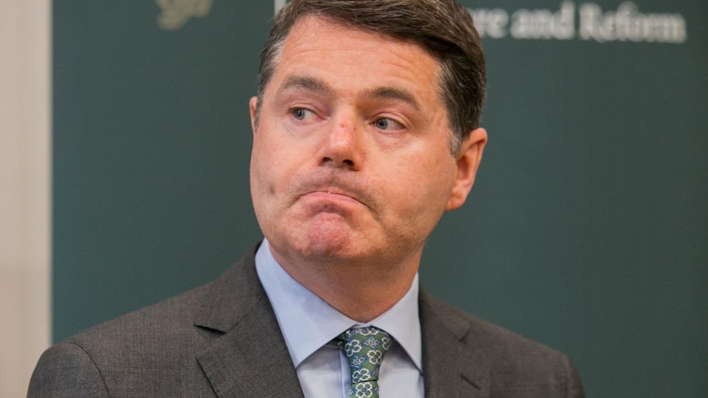 Minister for Finance  Paschal Donohoe: his department’s views on the broadband plan made for extraordinary reading. Photograph: Gareth Chaney/Collins