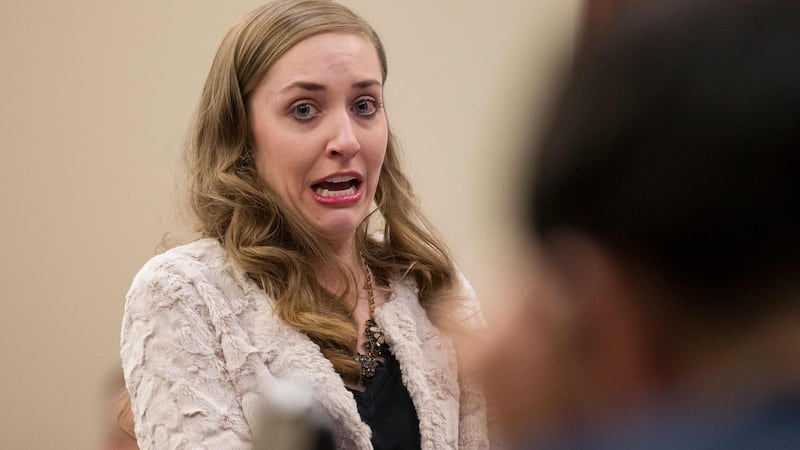 Alexis Moore, a victim of Nassar, gives an victim impact statement during his sentencing hearing in Lancing, Michigan, on January 16th, 2018. Photograph: Getty Images