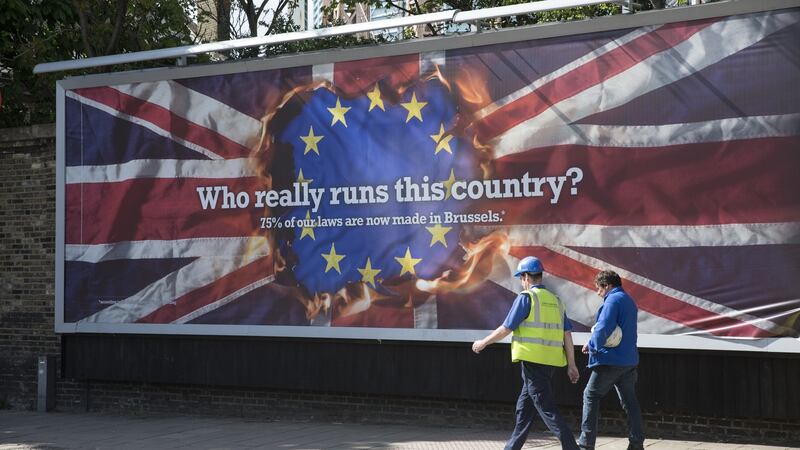 A United Kingdom Independence Party (UKIP) poster. Photograph: Oli Scarff/Getty Images