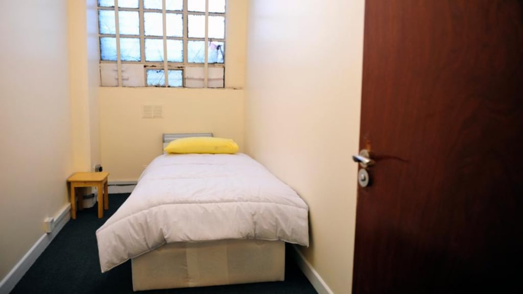 A single bed room pictured in Johns Lane West emergency homeless shelter which is a co-operation between Focus Ireland and The Peter McVerry Trust. Photograph: Aidan Crawley