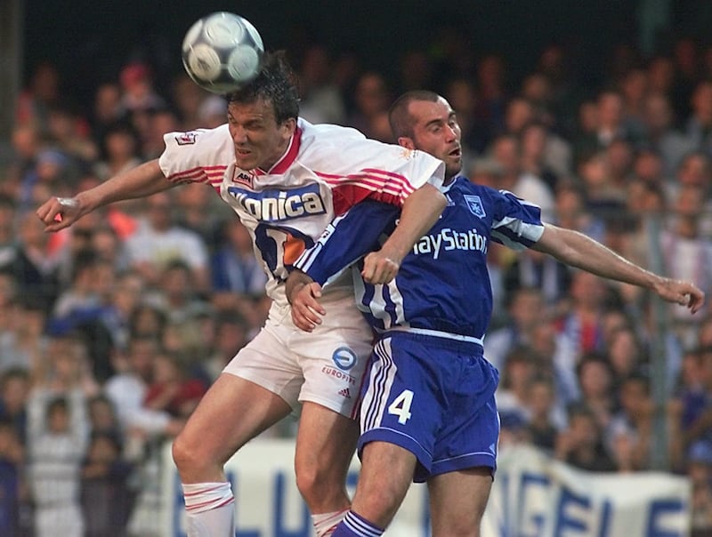 Tony Cascarino in action for Nancy in 2000. Photograph: Franck Fife/AFP/Getty
