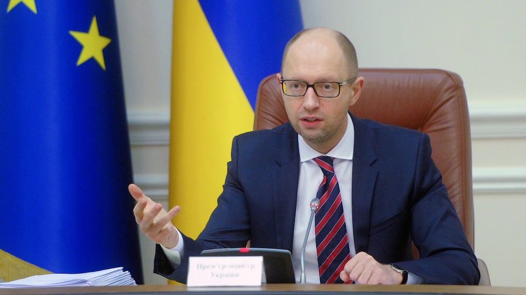 Ukrainian prime minister Arseniy Yatsenyuk: his country now has sufficient fuel in storage and can buy gas more cheaply from Europe. Photograph: Andrew Kravchenko/AP Photo