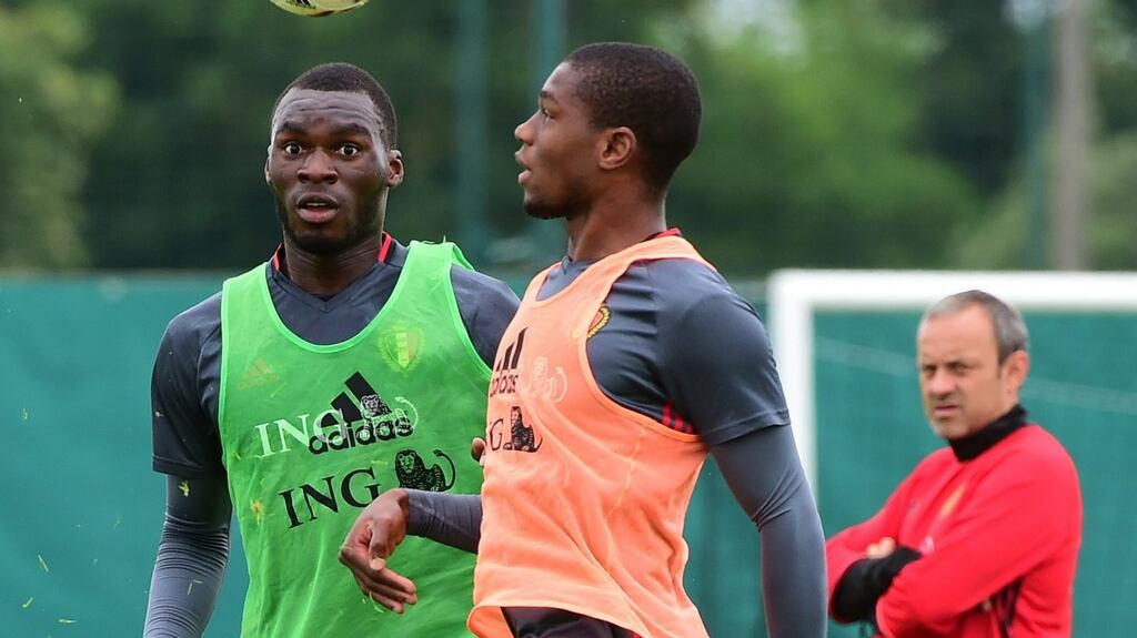 Belgium’s Christian Benteke (left): the striker has attracted interest from West Ham this summer but is believed to be willing to move to Selhurst Park. Photograph: Getty Images