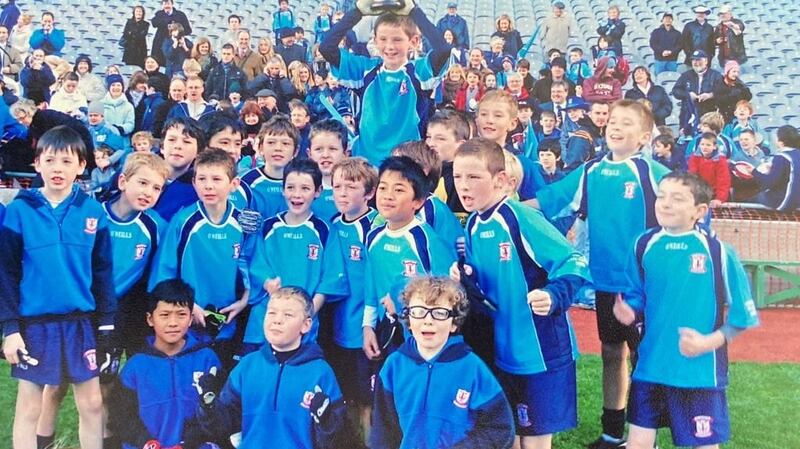 Keegan captaining St Mary’s boys national school to a Cumann na mBunscol final in Croke Park