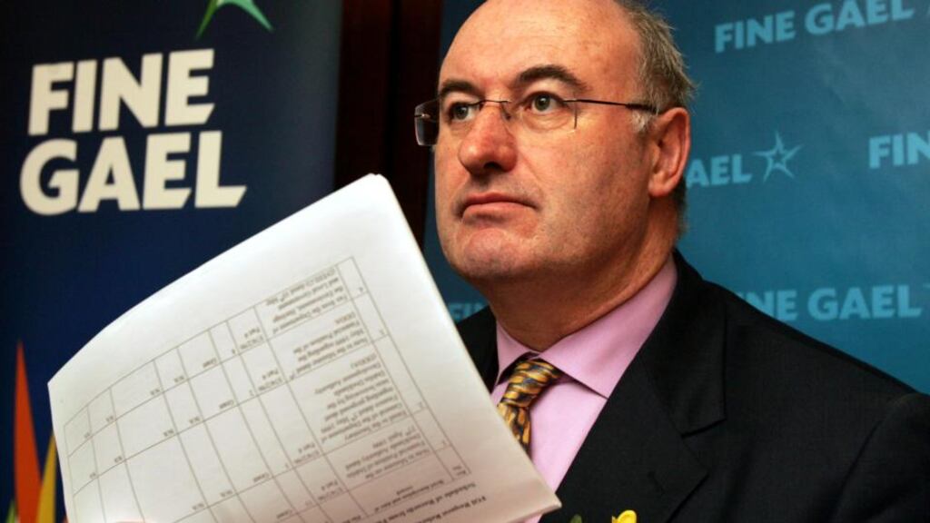 Fine Gael Minister for the Environment Phil Hogan at a news conference relating to the Dublin Docklands Development Authority in 2010. Yesterday he deferred the dissolution of the authority which was due to take place next week. Photograph: Matt Kavanagh