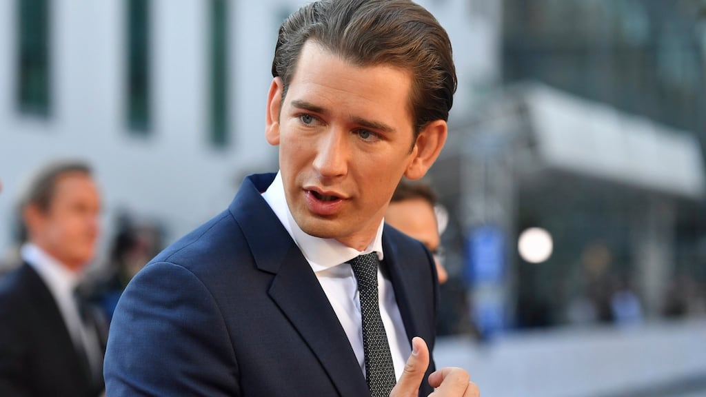 The government of Austrian chancellor Sebastian Kurz, above, collapsed in May after a video emerged of FPÖ leader Heinz-Christian Strache apparently promising political favours for party donations. File photograph: Kerstin Joensson/AP Photo