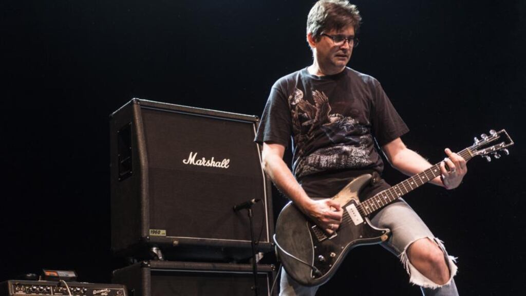 Steve Albini of Shellac on stage at Primavera Sound 2014 in May. (Photo by Jordi Vidal/Redferns via Getty Images)