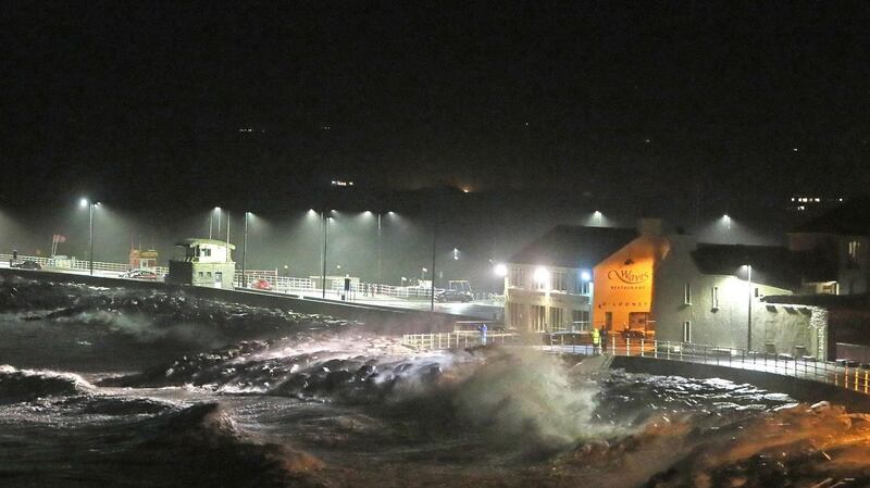 Lahinch, Co Clare, as storm Lorenzo made landfall overnight. Photograph: PA