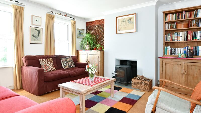 The living room at The Weir, Kilcolgan, Co Galway.