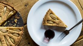 Pear, almond and blue cheese tart