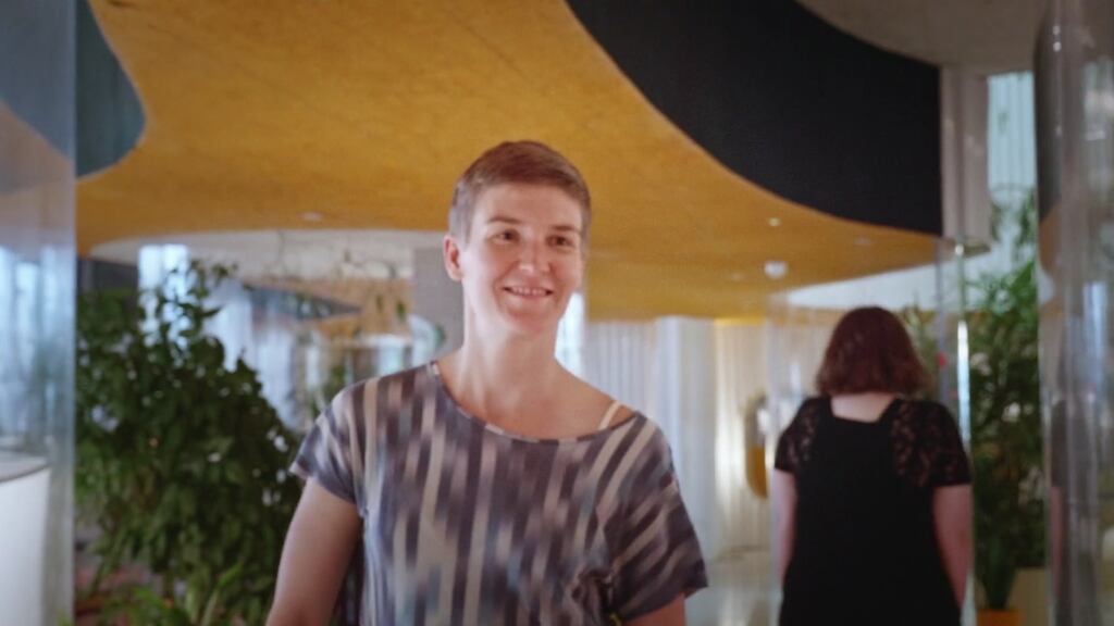 Pilvi Takala The Stroker (still), 2018, 14:26 minutes, two-channel video installation. Courtesy Helsinki Contemporary, Stigter van Doesburg, Amsterdam and Carlos/Ishikawa, London.