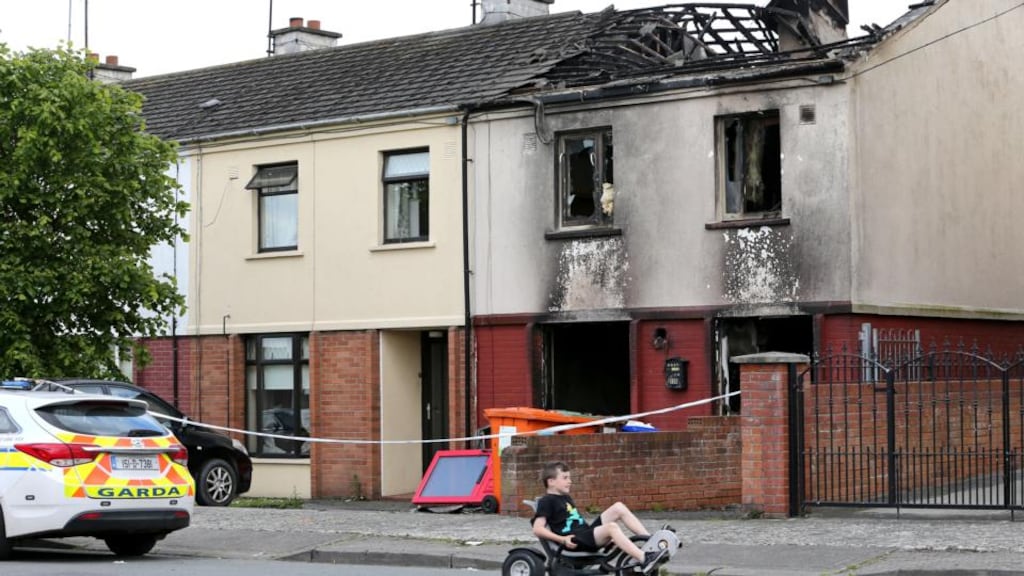 A house in Drogheda’s Moneymore estate was petrol-bombed in relation to the Drogheda feud. Photograph: Crispin Rodwell