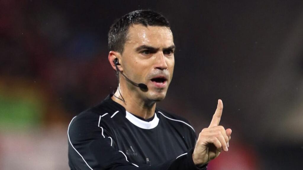 The referee whose controversial penalty decision ultimately cost Northern Ireland their place at the 2018 World Cup finals has admitted he made a “mistake”. Photo: Brian Lawless/PA Wire