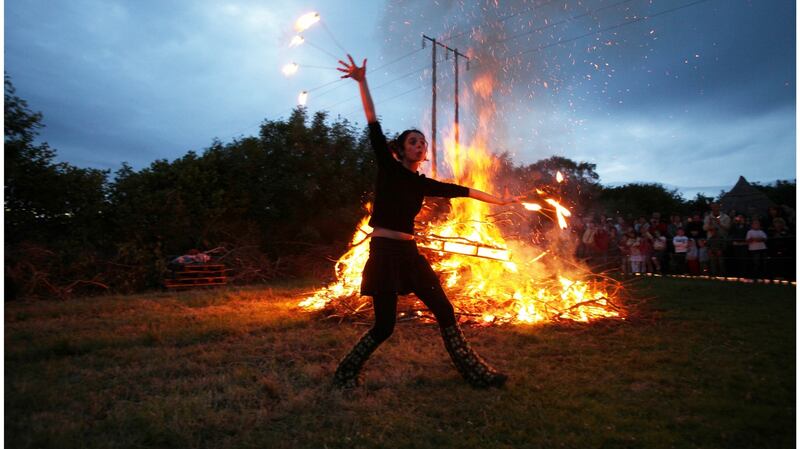 Summer Solstice celebrations in Brigits Garden, Roscahill, Co Galway in 2009. Photograph: Bryan O’Brien