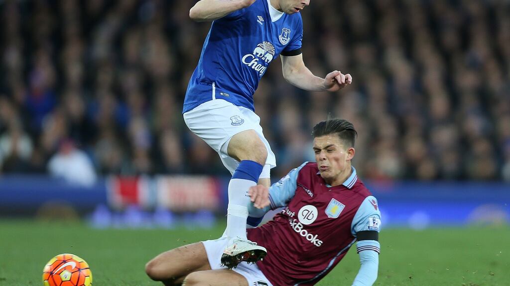 Jack Grealish has been dropped by Remi Garde after his off-field behaviour was deemed ‘not professional’ in the wake of Aston Villa’s defeat to Everton. Photograph: PA