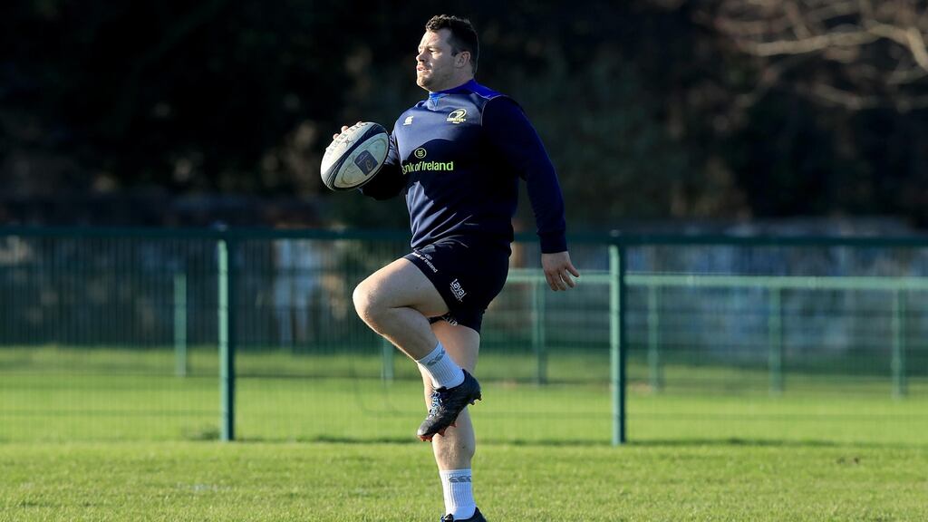 Leinster’s Cian Healy during training ahead of their Champions Cup clash with castres. Photo: Inpho