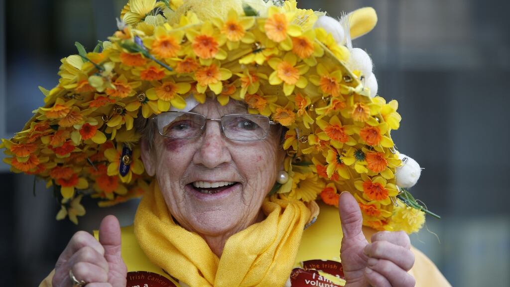 Volunteer collector Dora Bracken (84) pictured in Donnybrook, Dublin. Photograph Nick Bradshaw