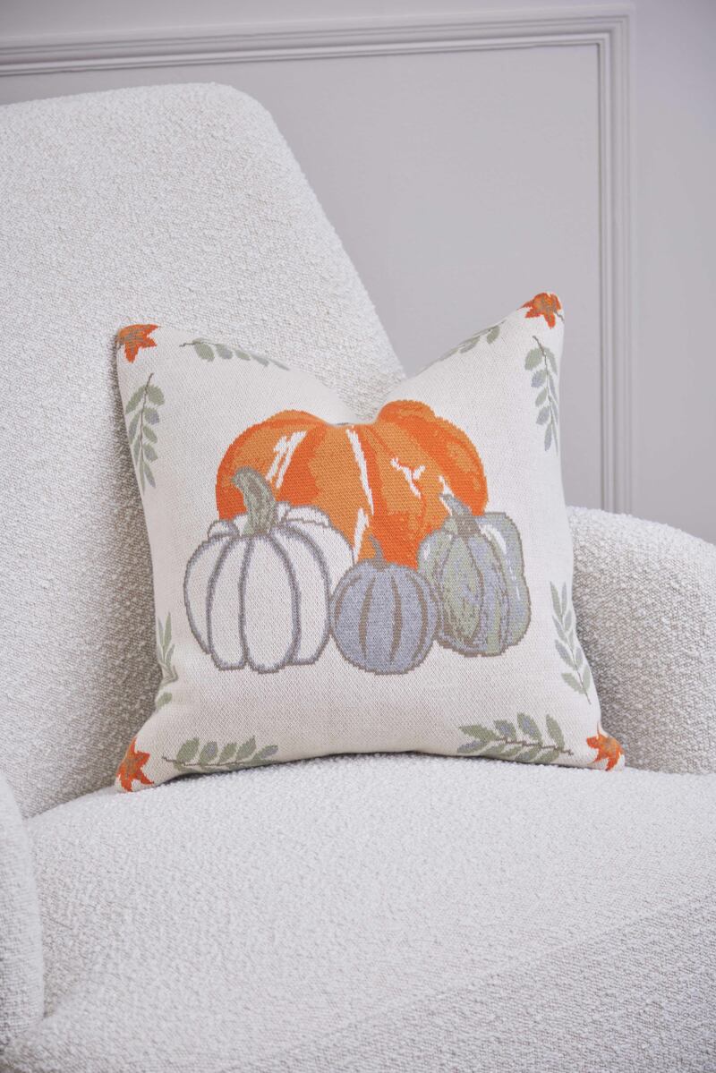 Meadows and Byrne pumpkin cushion (€45). Photograph: Miki Barlok