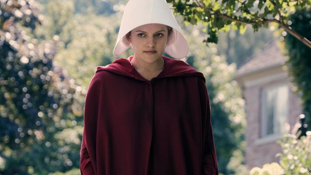 Elisabeth Moss as Offred in The Handmaid’s Tale. Photograph MGM/Hulu