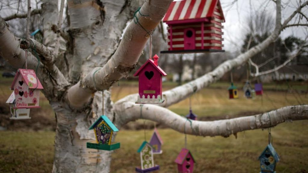Mementos for 20 students and six educators killed in the massacre at Sandy Hook Elementary School in Newtown, Connecticut. Photograph: Adrees Latif/Reuters