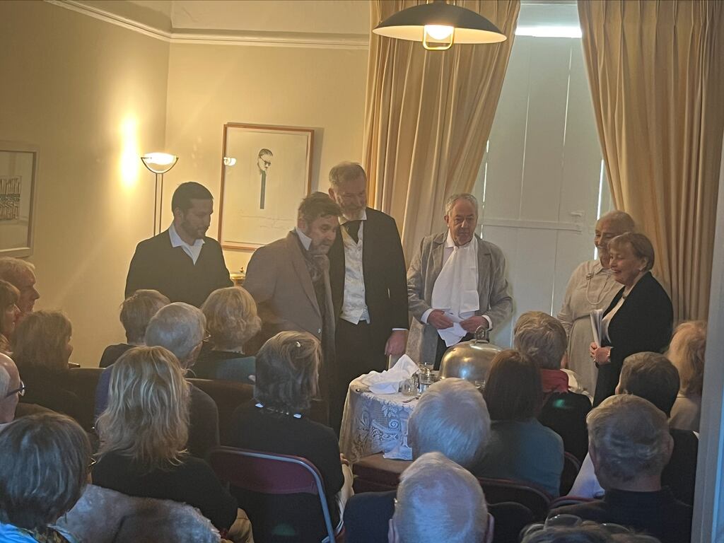 The Christmas dinner scene from A Portrait of the Artist, recreated in the original house, No 1 Martello Terrace, Bray