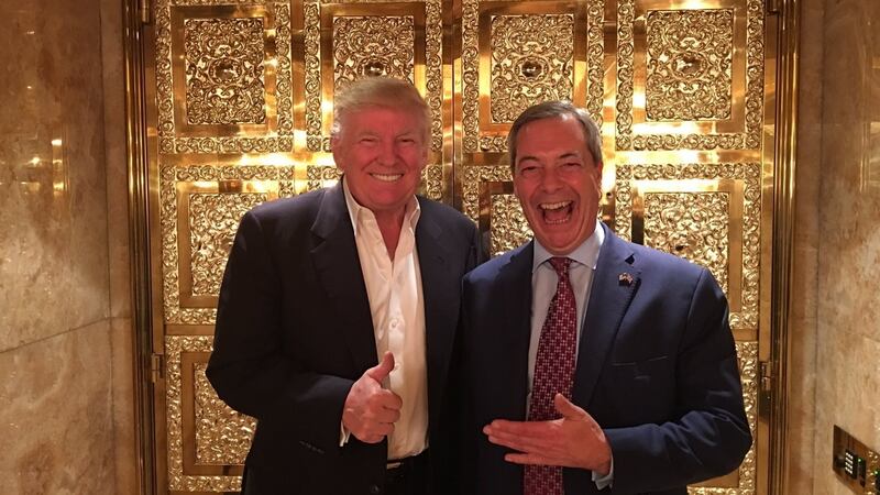 Donald Trump and Nigel Farage. Photograph: PA Wire