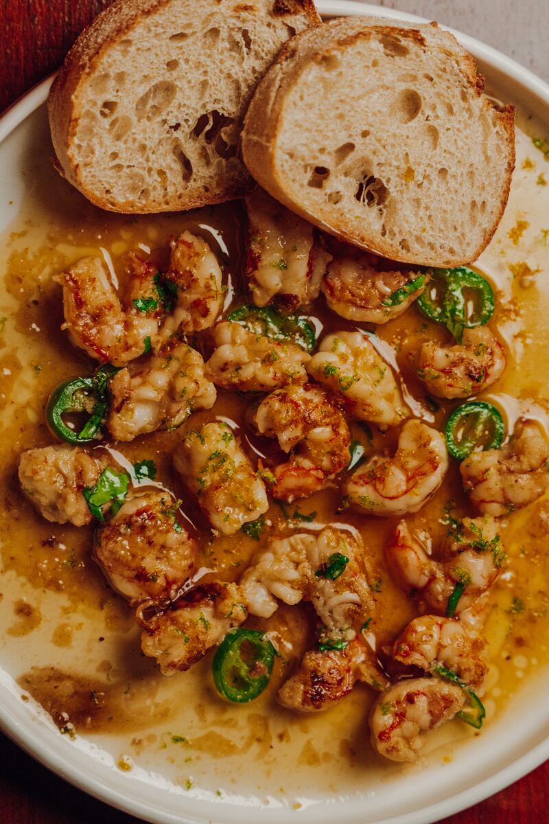 The prawn dish at Bootleg on Drury Street, Dublin 2