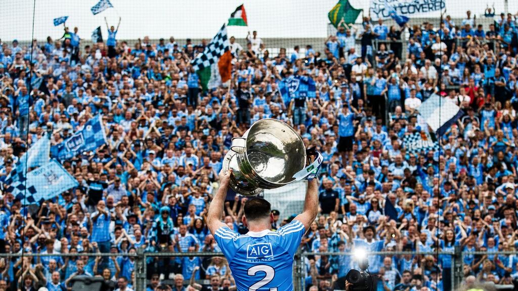 Dublin celebrate lifting the Sam Maguire after beating Tyrone in Croke Park in September. Photograph: Tommy Dickson/Inpho