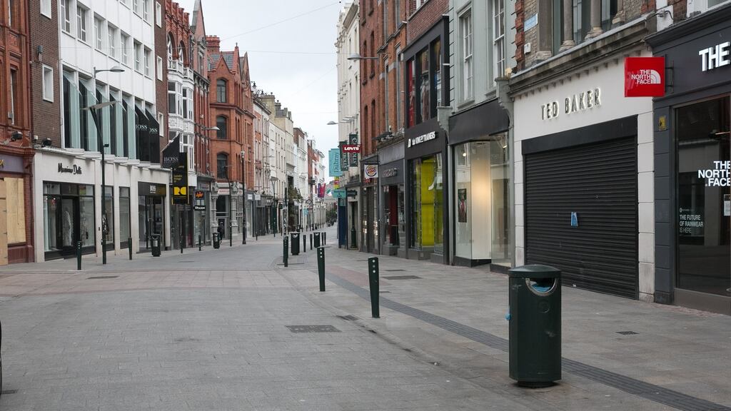 Becalmed Grafton Street in Dublin’s city centre. Photograph: Gareth Chaney/Collins