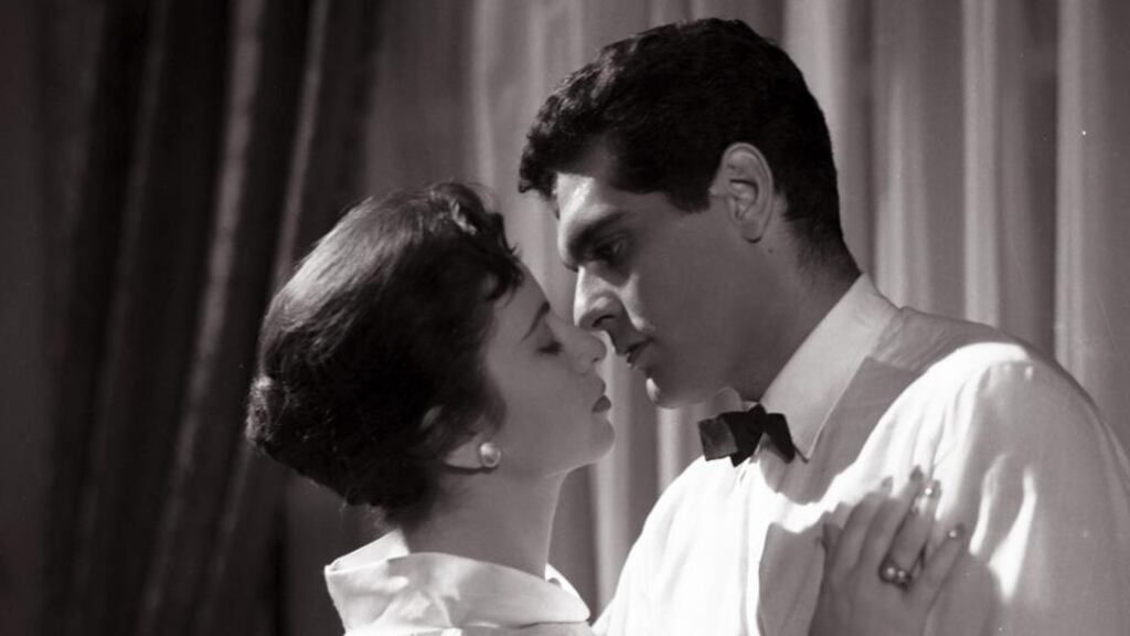Omar Sharif performing in the film Sayyidat al-Qasr (Lady of the Palace) in 1958. Photograph: Alyoum Alsaba/EPA