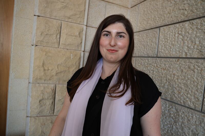 Julia Hazima, an Israeli Druze teacher who travelled from Abu Snan to the Shuyab Shrine for Ziraya. Photograph: Hannah McCarthy
