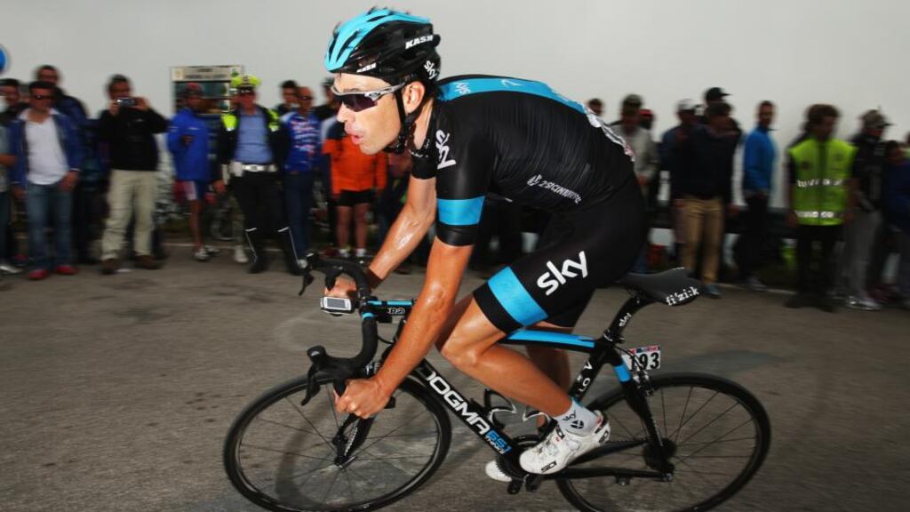 Philip Deignan in action during this year’s  Giro d’Italia. His form there and in the recent Tour of Poland have him full of confidence going into the Vuelta a España. Photograph: Bryn Lennon/Velo/Getty Images