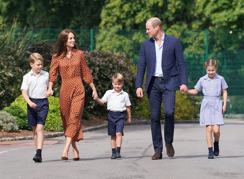 Kate and Prince William with their children, Prince George, Princess Charlotte and Prince Louis. Photograph: Jonathan Brady/PA