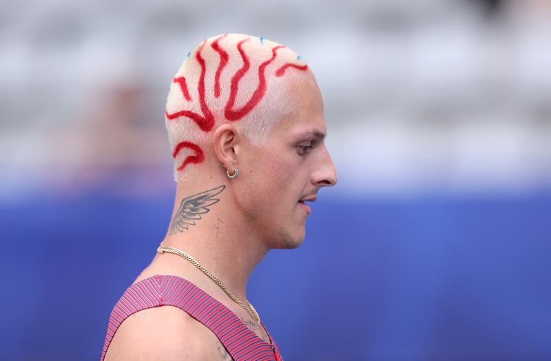 PARIS, FRANCE - JULY 09: Nick Mayhugh of USA prepare to compete in the Men's 100m T38 Round 1 Heat 2 during day two of the World Para Athletics Championships Paris 2023 at Stade Charlety on July 09, 2023 in Paris, France. (Photo by Alexander Hassenstein/Getty Images)