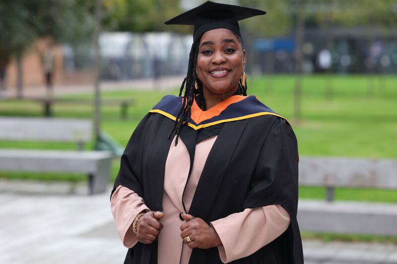 Olufunke Ollarinoye who graduated from DCU this week. Photograph: Kyran O’Brien
