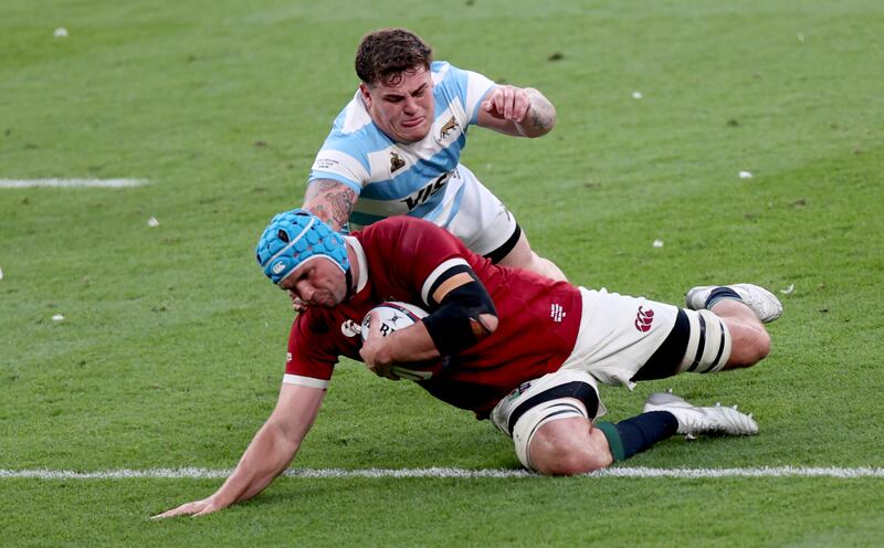2025 British & Irish Lions Tour To Australia, Aviva Stadium, Dublin 20/6/2025
British & Irish Lions vs Argentina
Lions' Tadhg Beirne scores a try
Mandatory Credit ©INPHO/Tom Maher