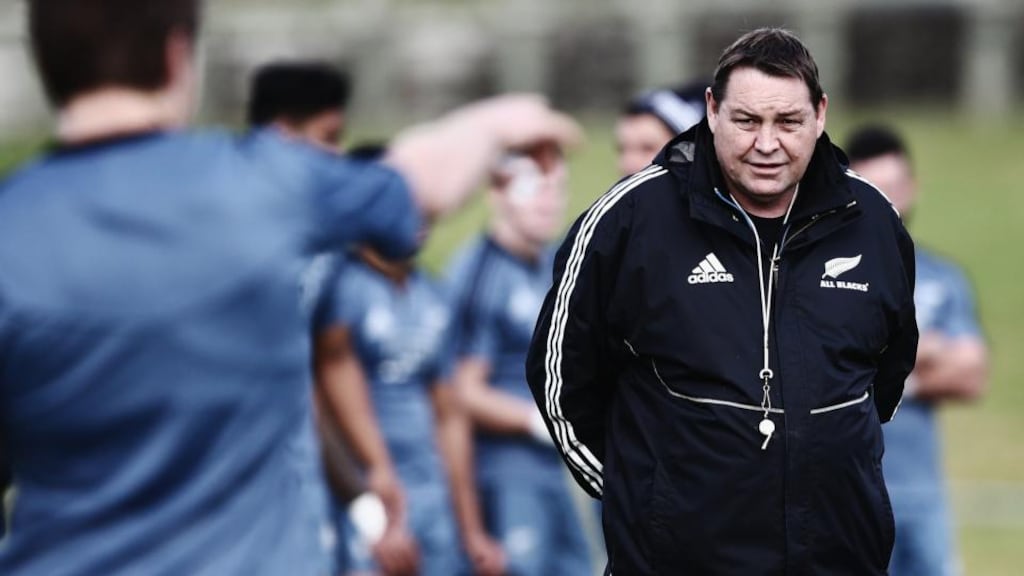 New Zealand coach Steve Hansen wants his side to kick on against England. Photograph: Hannah Peters/Getty Images