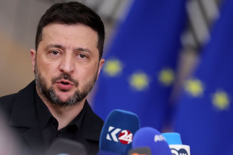 Ukrainian President Volodymyr Zelensky. Photograph: Olivier Matthys/EPA