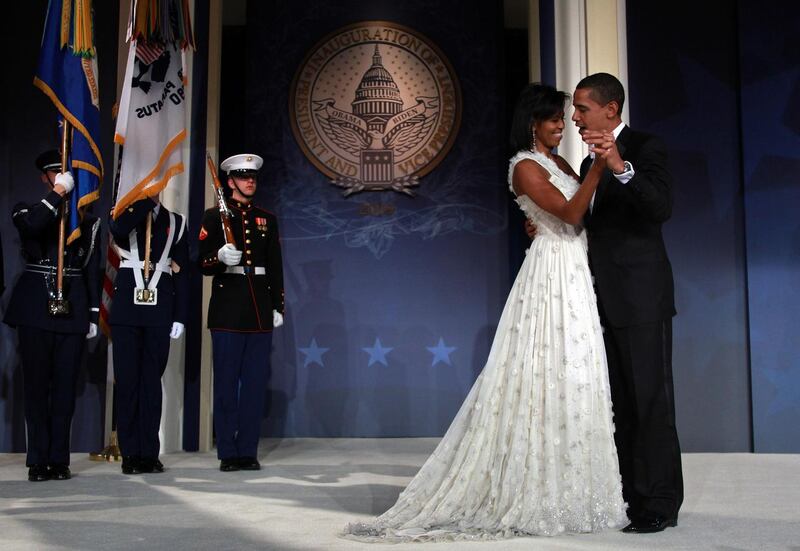 Michelle Obama in Jason Wu with Barack Obama, in 2009, at his inauguration ball. Photograph: Mark Wilson/Getty Images