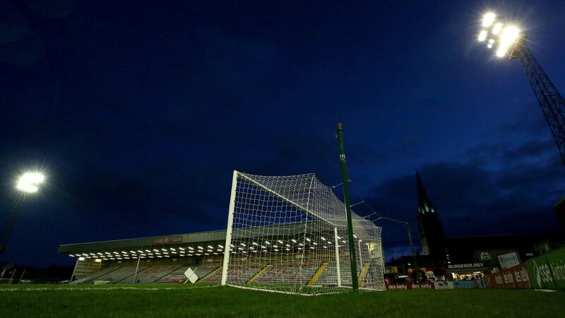Dalymount Park under the floodlights. Photograph: Laszlo Geczo/Inpho