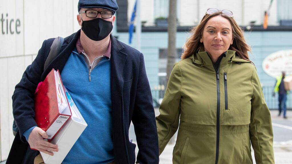Michael Lynnand his wife Brid arriving at Dublin Circuit Criminal Court on Wednesday. Photograph: Collins Courts